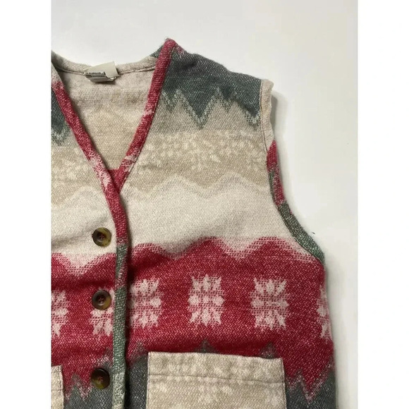Vintage Cardigan Vest Size Medium Wool Blend Womens Knit Button Close SKOOZI - Picture 2 of 8